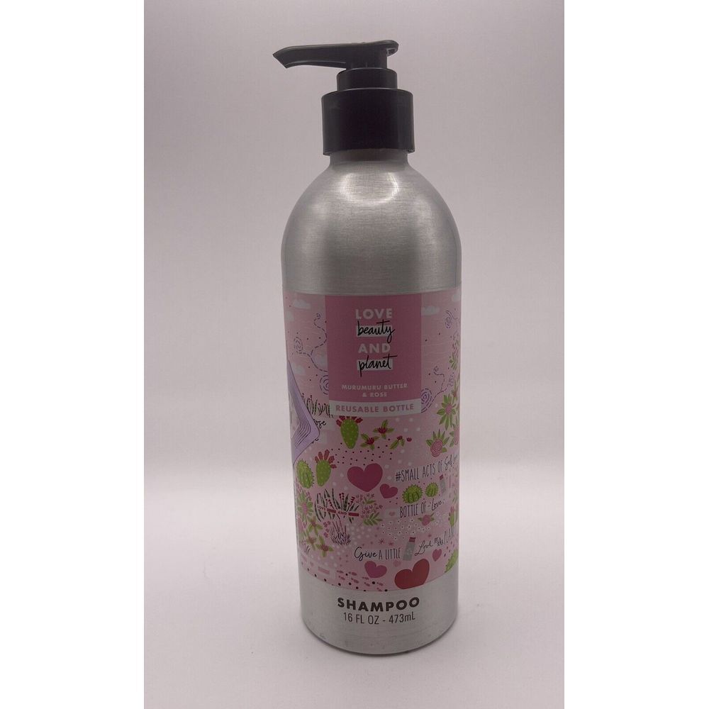 Love Beauty & Planet  Sulfate-Free Shampoo Murumuru‎ Butter Rose Reusable Bottle